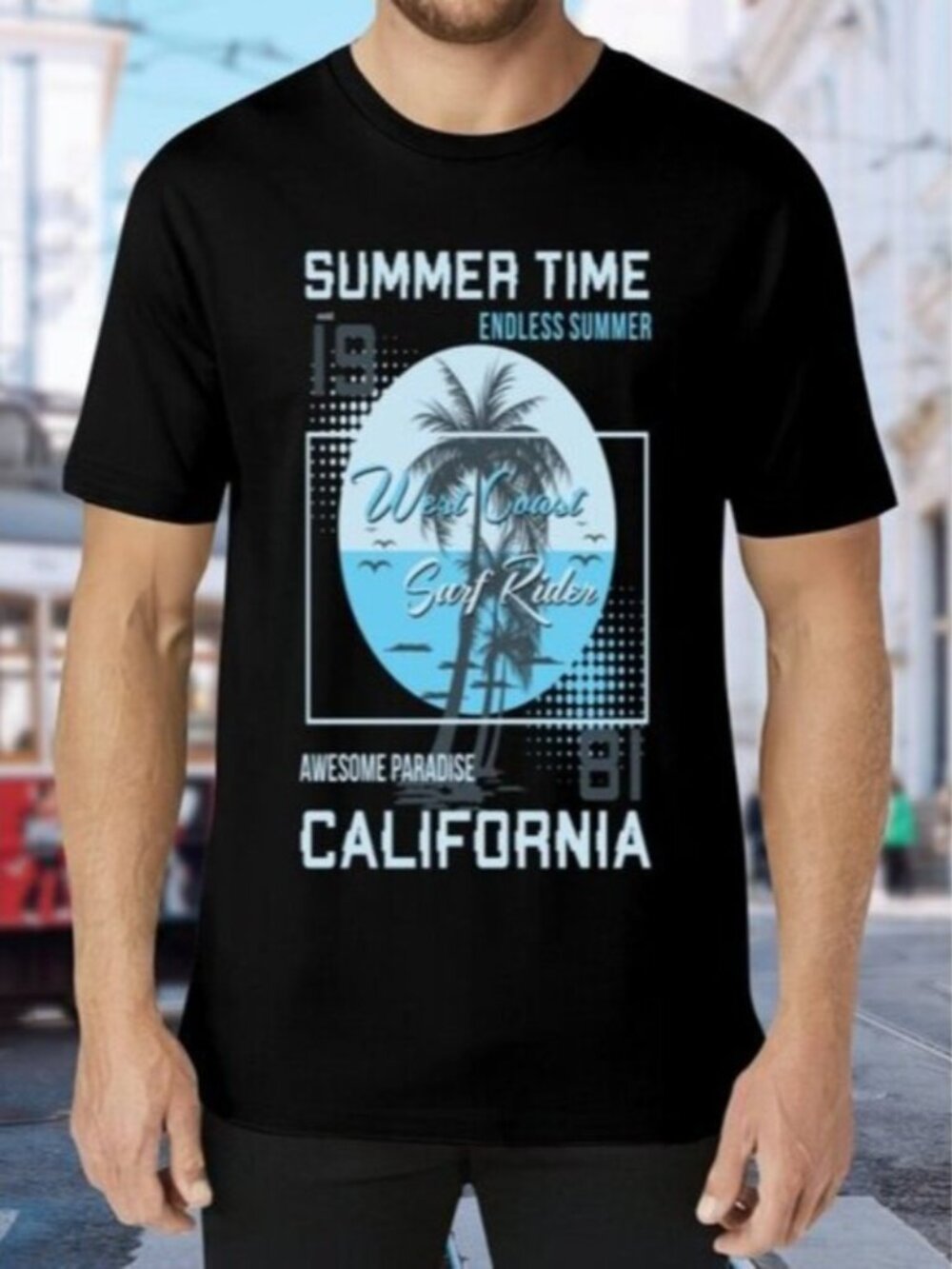 Black California Graphic T-Shirt
